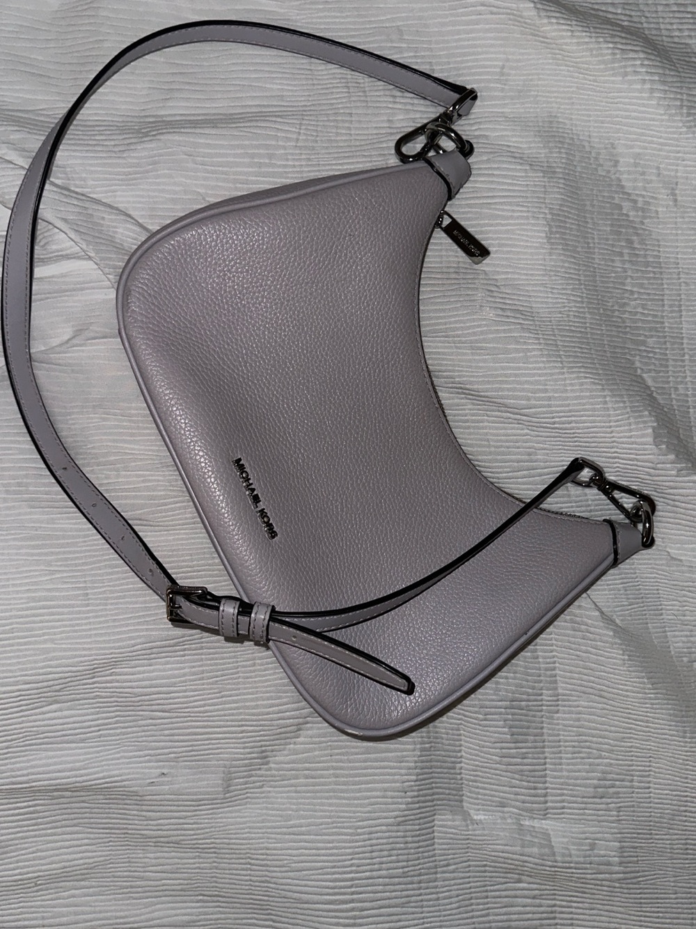 MICHAEL KORS Lilac Pebbled Leather Shoulder Bag